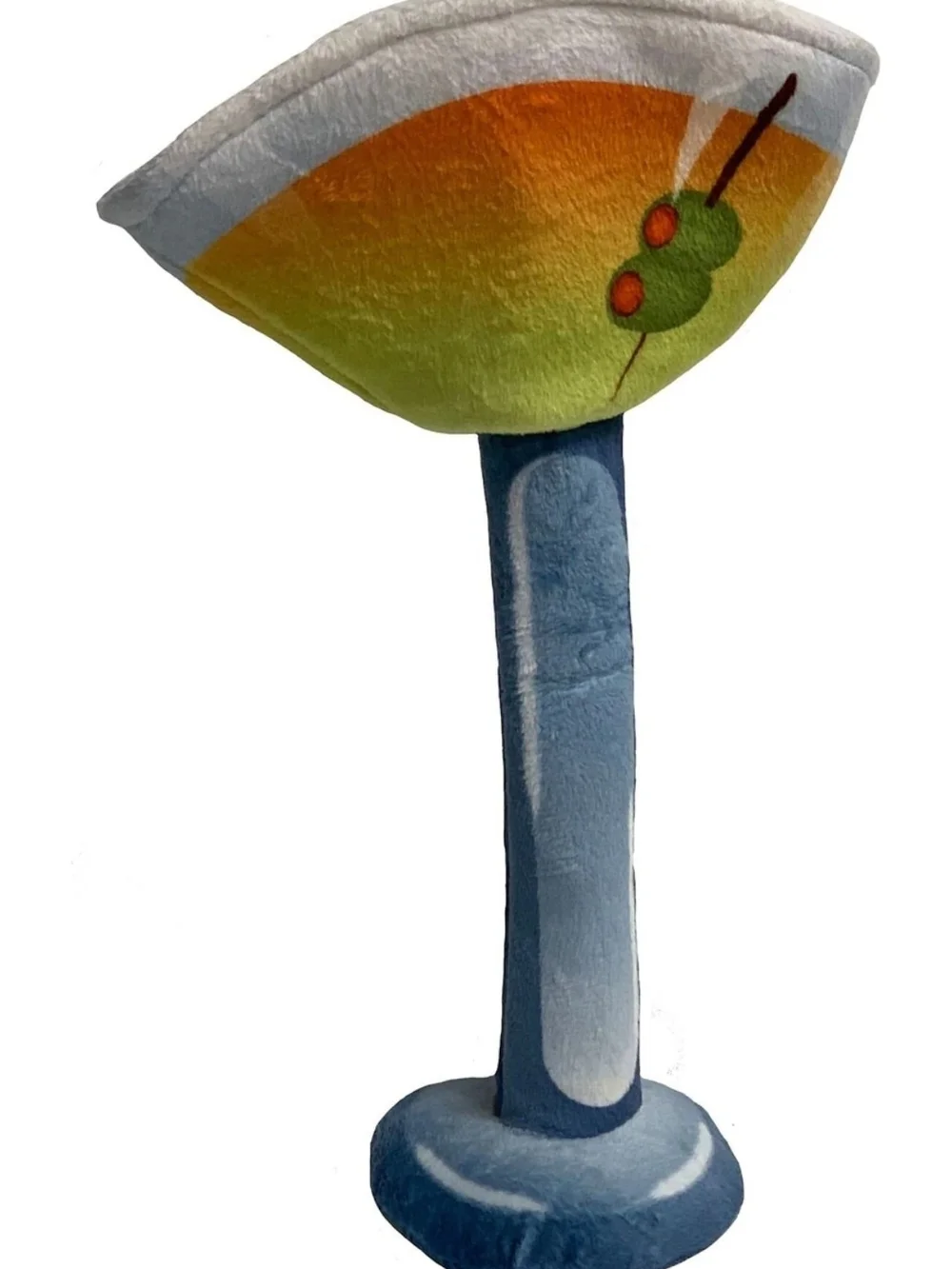Plush Martini Toy in Orange, Green and Blue Set Of 3